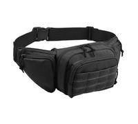 Teksome Riñonera deportiva multifuncional para mujer, riñonera moderna con 5 bolsillos, cinturón de camping con correa ajustable, Black, Refer to description, Unisex