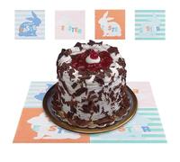 Teksome Servilletas de cóctel de Pascua, servilletas con estampado de conejo | Decorativo lindo tejido de conejo 20 sábanas/paquete - Decoraciones de mesa de reunión Suministros de Pascua Accesorios