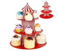 Teksome Soporte es y magdalenas,Soporte para magdalenas | Soporte de torre para cupcakes de 3 capas Soporte es en niveles - Práctico soporte , soporte de exhibición para magdalenas, es, galletas,