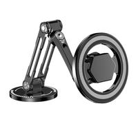 Teksome Sujetador Magnético de Teléfono de Coche - Soporte Móvil Plegable y Ajustable - Soporte para Teléfono De Coche Y Salpicadero - para Vehículos Camiones SUV Caravanas Salpicadero Parabrisas