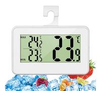 Teksome Termómetros Digitales para refrigeradores,Pantalla LCD Grande Resistente al Agua Función de grabación máxima/mínima - Termómetros de congelación de frigorífico para botiquines de Farmacia