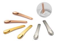 Tekson - Esp tula de metal reutilizable para el cuidado de la piel, 6 unidades, para cremas, lociones y humectantes (oro rosa, dorado y plateado)