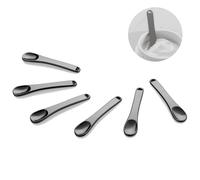 Tekson - Esp tula de metal reutilizable para el cuidado de la piel, 6 unidades, para cremas, lociones y humectantes (negro)