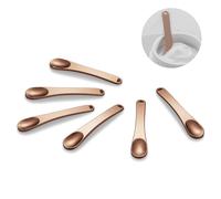 Tekson - Esp tula de metal reutilizable para el cuidado de la piel, 6 unidades, para cremas, lociones y humectantes (marr n)