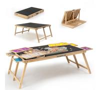 Tektalk Tablero de rompecabezas plegable de 2000 piezas con cubierta, mesa de rompecabezas de madera con 8 cajones, caballete portátil con patas plegables, mesas de rompecabezas portátiles para