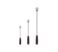 TEKTON 1/4, 3/8, 1/2 pulgadas Drive Comfort Grip Juego de trinquete largo, 3 piezas (9, 12, 18 pulgadas) | SRH99004