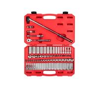 TEKTON 3/8 Inch Drive 12-Point Socket and Ratchet Set, 74-Piece (1/4-1 in, 6-24 mm) | SKT15312