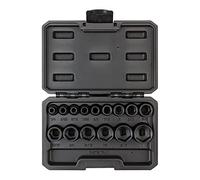 TEKTON 3/8 Inch Drive 6-Point Impact Socket Set, 15-Piece (1/4-1 in.) - Case | SID91300