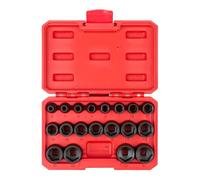 TEKTON 3/8 Inch Drive 6-Point Impact Socket Set, 19-Piece (6-24 mm) - Case | SID91302