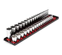 TEKTON 3/8 Inch Drive 6-Point Socket Set with Rails, 38-Piece (6-24 mm) | SHD91211