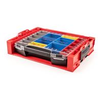 TEKTON Cajón con tapa (i-BOXX) con juego de contenedores organizadores de 12 piezas en estante apilable para cajones | OLB94022