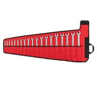 TEKTON Flex Head WRC95403 - Juego de llaves combinadas de trinquete de 12 puntos con bolsa, 19 piezas (6-24 mm)