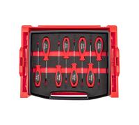 TEKTON Juego de destornilladores cuadrados y Torx con cajón superior abierto y estante, vástagos de 4 pulgadas, 8 piezas (T10-T30, #1-#2) | DWZ90601