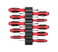 TEKTON Juego de destornilladores Phillips y ranurados con organizadores modulares, vástagos de 4 pulgadas, 10 piezas (#0-#3, 3-8 mm) | DWZ90106