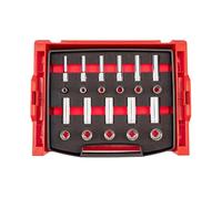 TEKTON Juego de llaves de 12 puntos con unidad de 1/2 pulgadas con bandeja superior abierta y soporte, 22 piezas (3/20,3-2,5 cm) | SHD92705