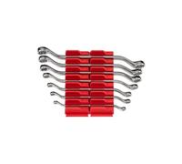 TEKTON Juego de llaves de extremo de caja de desplazamiento de 45 grados con organizador modular ranurado, 7 piezas (6-19 mm) | WBE95201