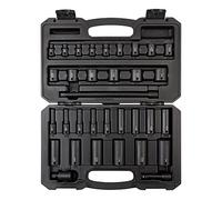 TEKTON Juego de llaves de impacto de 6 puntos de 3/8 pulgadas, 33 piezas (1/4-1") | SID91400