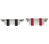 TEKTON Juego de llaves de trinquete de 12 puntos de cabeza flexible larga con organizador modular ranurado, 13 piezas (1/4-13/16 pulgadas, 6-19 mm) | WRB96302