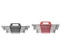 TEKTON Juego de llaves de trinquete de 12 puntos de cabeza flexible larga con soporte, 13 piezas (1/4-13/16 pulgadas, 6-19 mm) | WRB96202