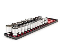 TEKTON Juego de llaves de vaso de 12 puntos con rieles, 23 piezas (10-32 mm) | SHD92120