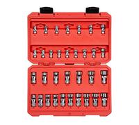 TEKTON Juego de llaves de vaso universales de 1/4, 3/8 pulgadas, 33 piezas (1/4-3/4 pulgadas, 6-19 mm) | SHD99301
