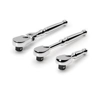 TEKTON Juego de trinquete de cuerpo pequeño, 3 piezas, SRH99002 (3/8 x 6 pulgadas de accionamiento, 3/8 x 6 pulgadas con cabezal flexible, 3/8 x 3 pulgadas)