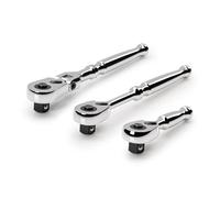 TEKTON Juego de trinquete de liberación rápida con cuerpo pequeño, 3 piezas, SRH99122 (3/8 x 6 pulgadas de accionamiento, 3/8 x 6 pulgadas con cabezal flexible, 3/8 x 3 pulgadas)