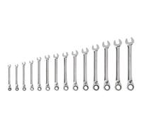 TEKTON Reversible 12-Point Ratcheting Combination Wrench Set, 14-Piece (6-19 mm) | WRC94002