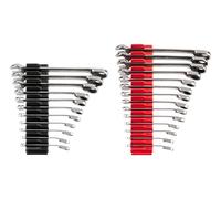 TEKTON Reversible 12-Point Ratcheting Combination Wrench Set with Modular Organizers, 25-Piece (1/4-3/4 in., 6-19 mm) | WRC94304