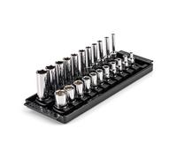 TEKTON SHD90210 - Juego de llaves de vaso de 6 puntos con rieles, 22 piezas (5/32-9/16 pulgadas)