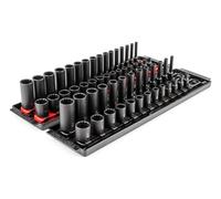TEKTON SID90205 - Juego de llaves de impacto de 1/4 pulgadas, 58 piezas