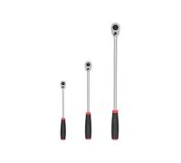 TEKTON SRH99124 - Juego de Herramientas Trinquetes Largos de Liberación Rápida y Agarre Cómodo de 1/4, 3/8, 1/2 Pulgadas, 3 Piezas (9, 12, 18 Pulgadas)