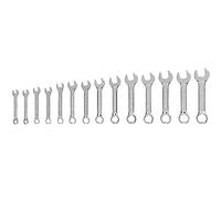 TEKTON Stubby Combination Wrench Set, 14-Piece (6-19 mm) | WCB90402