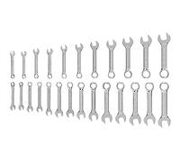 TEKTON Stubby Combination Wrench Set, Llaves, 25-Piece (14-34 in., 6-19 mm) | WCB90403