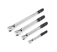 TEKTON TRQ95903 - Juego de llaves dinamométricas de micrómetro de doble dirección de 90 dientes, 1/4, 3/8, 1/2 pulgadas (4 piezas)