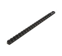 TEKTON Unidad de 1/4 pulgadas x riel de enchufe de 18 pulgadas, 20 clips (negro) | OSR03220 | Fabricado en Estados Unidos