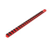 TEKTON Unidad de 1/4 pulgadas x riel de enchufe de 18 pulgadas, 20 clips (rojo) | OSR03120