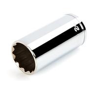 TEKTON Unidad de 3/8 pulgadas x enchufe profundo de 12 puntos de 24 mm | SHD13324