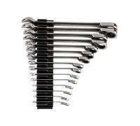 TEKTON WRC94301 - Juego de llaves combinadas reversibles de trinquete de 12 puntos con organizadores modulares, 15 piezas (1/4-1 pulgada)