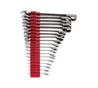TEKTON WRC94303 - Juego de llaves combinadas de trinquete reversible de 12 puntos con organizador modular ranurado, 19 piezas (6-24 mm)
