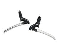 TEKTRO FL750 ST1420-SB-N - Juego de palancas de freno de aluminio forjado para bicicleta, 22,2 mm, plateado x negro, ST1420-SB-N