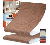Tela Adhesiva para Tapizar Autoadhesivo 12x160 cm, parches para tela adhesiva Marrón, Kit de Reparación de Parche de Lino para Sofa, Muebles, Sillas, Cortina, Cojines, Cabeceros