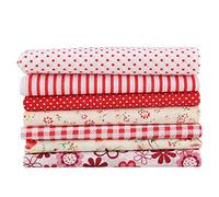 Tela Algodón Telas Patchwork, Cuadrada Para Coser DIY Decorativas Costura Retales Hecho a Mano Quilting Scrapbooking Diseños Diferentes 7Unids de Artesanía Cuadrados Soft(25*25cm)