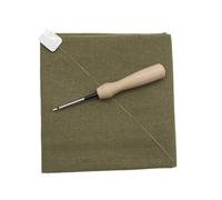 Tela artesanal con aguja perforadora, tamaño 50 x 50 cm, tela de algodón for bordar y coser, manualidades hechas a mano(Deep green)