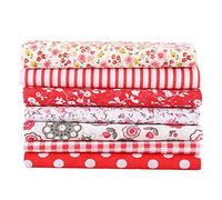 Tela Batik, 7 Piezas de Algodón Batiks, Tela para Manualidades de Costura, Cuadrados de Tela, Tela de Algodón, Tela Artesanal para Costura, Funda de Cojín para Billetera DIY