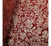 Tela brocado filigranas y flores con lúrex serie Zahir - 150 cm ancho | trajes de fantasía, disfraces alegóricos, decoración temática | 100% poliéster - por metro (BURDEOS, 3 METROS)