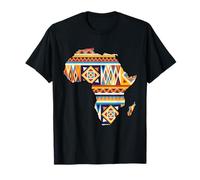 Tela colorida estilo africano tribal, mapa de África dibujado a mano Camiseta