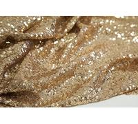 Tela con Lentejuelas Se Vende por Metro 1.3M Ancho 5 Colores Boda Drapping Swagging - 1M Oro