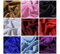 Tela con purpurina 1 x 1,5 m, poliéster con película PET, negro/plateado/borgoña/rojo/azul/azul claro/violeta oscuro/rosa para manualidades, costura, decoración de boda, cortinas, vestidos (rosa)