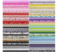 Tela cuadrada de algodón, 70 piezas de 25 x 25 cm, tela de algodón estampada, precortada, multicolor y diferentes patrones para manualidades, costura, álbumes de recortes, acolchado (flores pequeñas)